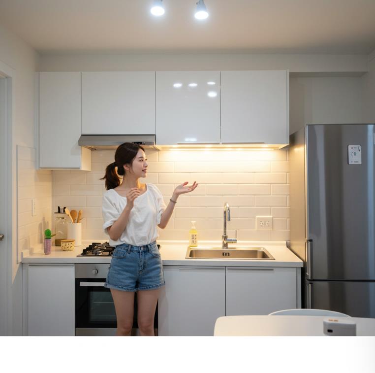 주방 인테리어 효과 좋은 LED 조명 아이디어