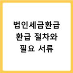 법인세금환급 환급 절차와 필요 서류