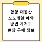 함양 대봉산 모노레일 예약 방법 가격과 현장 구매 정보