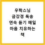 우학스님 금강경 독송 연속 듣기 매일 마음 치유하는 책 생활법문