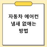 자동차 에어컨 냄새 없애는 방법