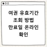 여권 유효기간 조회 방법 만료일 온라인 확인