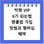빅뱅 VIP 6기 되는법 팬클럽 가입 방법과 멤버십 혜택 정리한 내용 확인하기