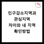 인구감소지역과 관심지역 차이와 내 지역 확인방법