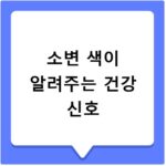 소변 색이 알려주는 건강 신호