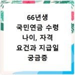 66년생 국민연금 수령 나이, 자격 요건과 지급일 궁금증 해결