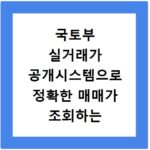 국토부 실거래가 공개시스템으로 정확한 매매가 조회하는 법