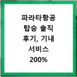 파라타항공 탑승 솔직 후기, 기내 서비스 200% 활용 꿀팁
