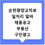 순천광양교차로 일자리 알바 채용공고 부동산 구인광고 신문보기