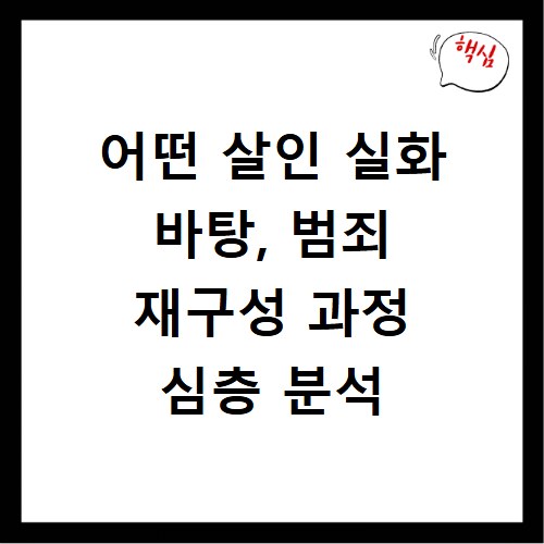 어떤 살인 실화 바탕, 범죄 재구성 과정 심층 분석
