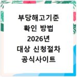 부당해고기준 확인 방법 2026년 대상 신청절차 공식사이트 정리