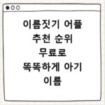 이름짓기 어플 추천 순위 무료로 똑똑하게 아기 이름 짓는 법