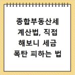 종합부동산세 계산법, 직접 해보니 세금 폭탄 피하는 법