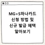 MG+S하나카드 신청 방법 및 신규 발급 혜택 알아보기