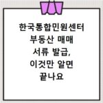 한국통합민원센터 부동산 매매 서류 발급, 이것만 알면 끝나요