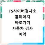 TS사이버검사소 홈페이지 바로가기 자동차 검사 예약 방법 총정리