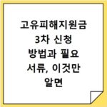 고유피해지원금 3차 신청 방법과 필요 서류, 이것만 알면 끝나요