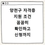 양천구 자격증 지원 조건 꼼꼼히 확인하고 신청까지 한 번에